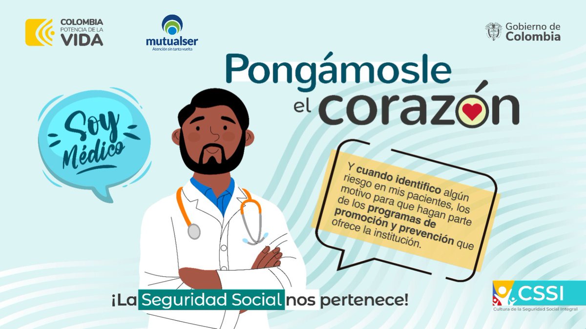 Haz parte de los programas de promoción y prevención que ofrecen las instituciones. #mutualsereps #mutualserepspensandoenti #pongamosleelcorazon #seguridadsocial #culturadelaseguridadsocial