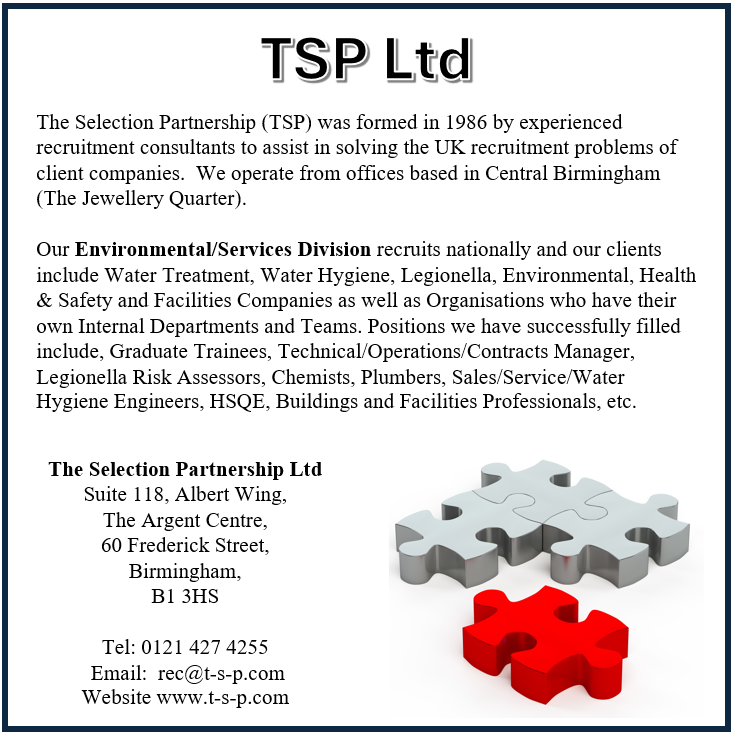 Whether you are seeking a role or looking to recruit get in touch to see how we can help 0121 427 4255 / rec@t-s-p.com

#jobsearch #recruitment #watertreatment #waterhygiene #legionella