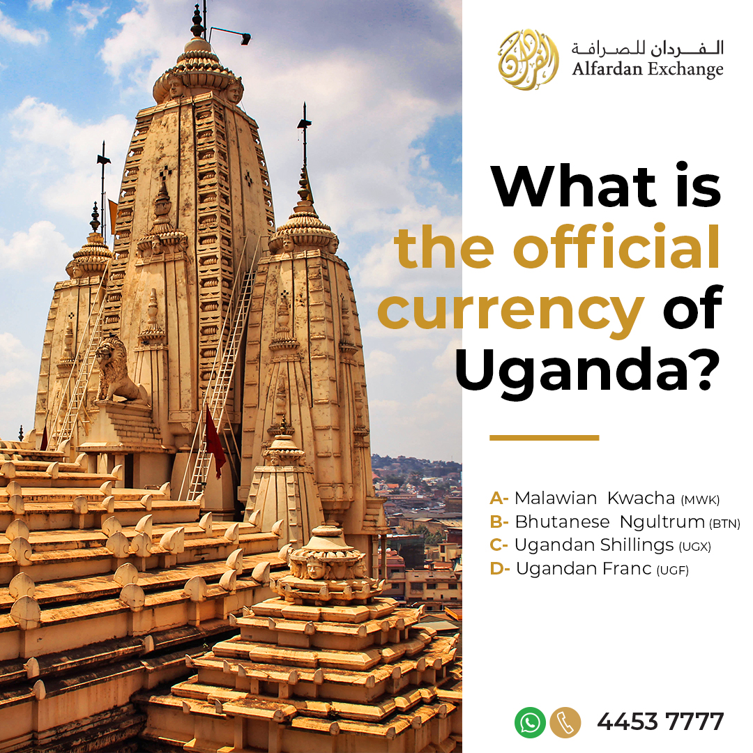 Can you name the official currency of Uganda?

#Alfardanexchange #Qatar #Moneytransfer #Personalfinance #Uganda #Remittance