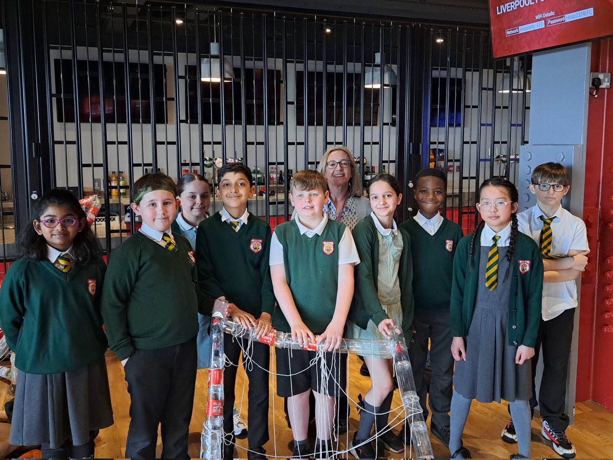 A great afternoon was spent celebrating World Earth Day at Anfield for some @SMA_Year5 children. We learnt all about World Earth Day and then built a football goal out of water bottles. @LFCFoundation @StMargarets_