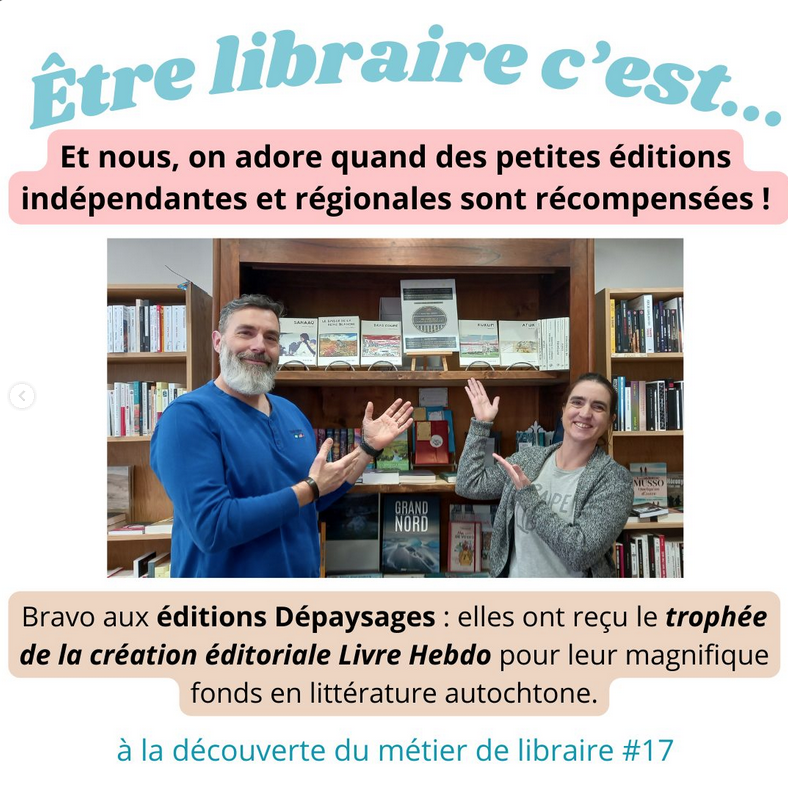 17e vignettes de la série 'Être libraire, c'est…' de la librairie À demi-mot à Muret. Aujourd'hui, être libraire, c'est collaborer avec des éditeurs et des éditrices. instagram.com/p/C5svm-7KHcz/… @OccitanieLivre @HoboDiffusion @livreshebdo
