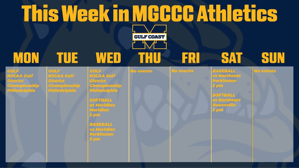 This week, @MGCCCgolf_HC's squad tees it up for a ticket to Joplin, and @MGCCC_Baseball and @MGCCCSoftball wrap up the regular season: mailchi.mp/6c0e9a72f2fc/t…