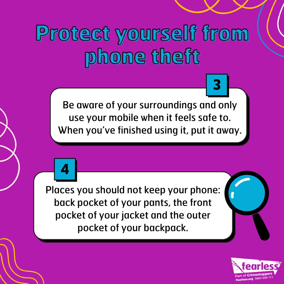 Top tips to protect yourself from phone theft.