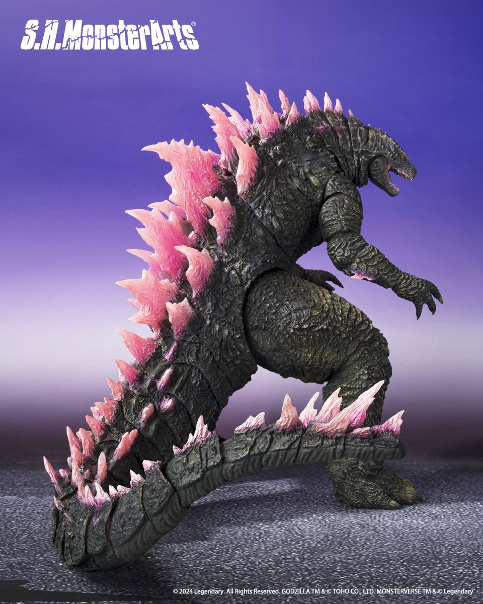 【お知らせ】 4月26日公開『ゴジラxコング 新たなる帝国』より「S.H.MonsterArts GODZILLA (2024) EVOLVED Ver. FROM GODZILLA x KONG: THE NEW EMPIRE」が登場！ 4月26日(金)16時よりプレミアムバンダイ内、魂ウェブ商店にて受注開始！ p-bandai.jp/item/item-1000… #ゴジラxコング #ゴジラ #Godzilla