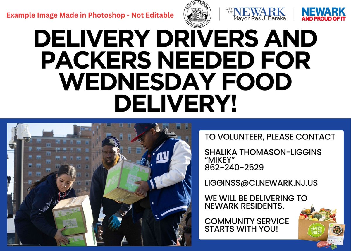 Citywide Drive Up & Go Food Distribution Wednesday, April 24, 2024 at 10:00 AM Summer Ave and Arlington Ave Cars must enter at Summer Avenue and Chester Avenue. Walkups welcome! For more information call 973-733-3274, or visit newarknj.gov