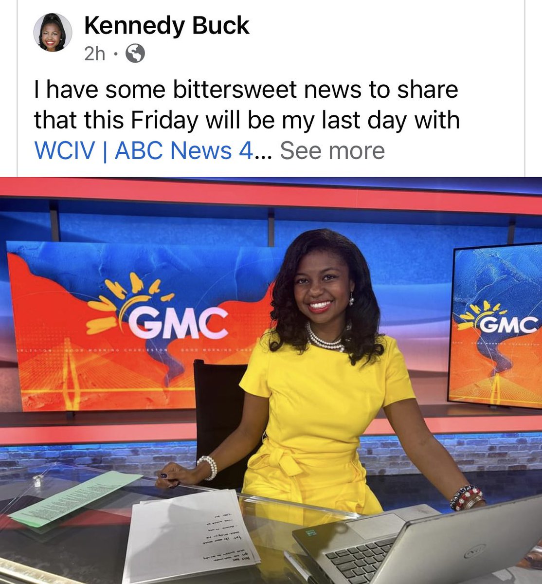 We will miss you on Good Morning Charleston! Congratulations and safe travels to Rhode Island! 🛣️🚙🎤🎥📺 @KennedyBuckTV