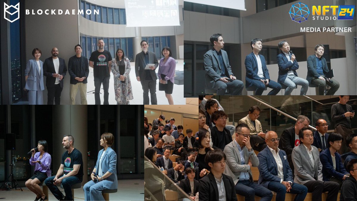 🎉 Exciting highlights from the exclusive #Web3 Spring Block Party in #Tokyo ! Sponsored by industry giants like @BDashVentures , cryptogarage.space , @Telstraventures , UFI, and NTT Digital Esteemed speakers @christie__0 , Korea Business Lead, APTOS @andrewvranjes , VP