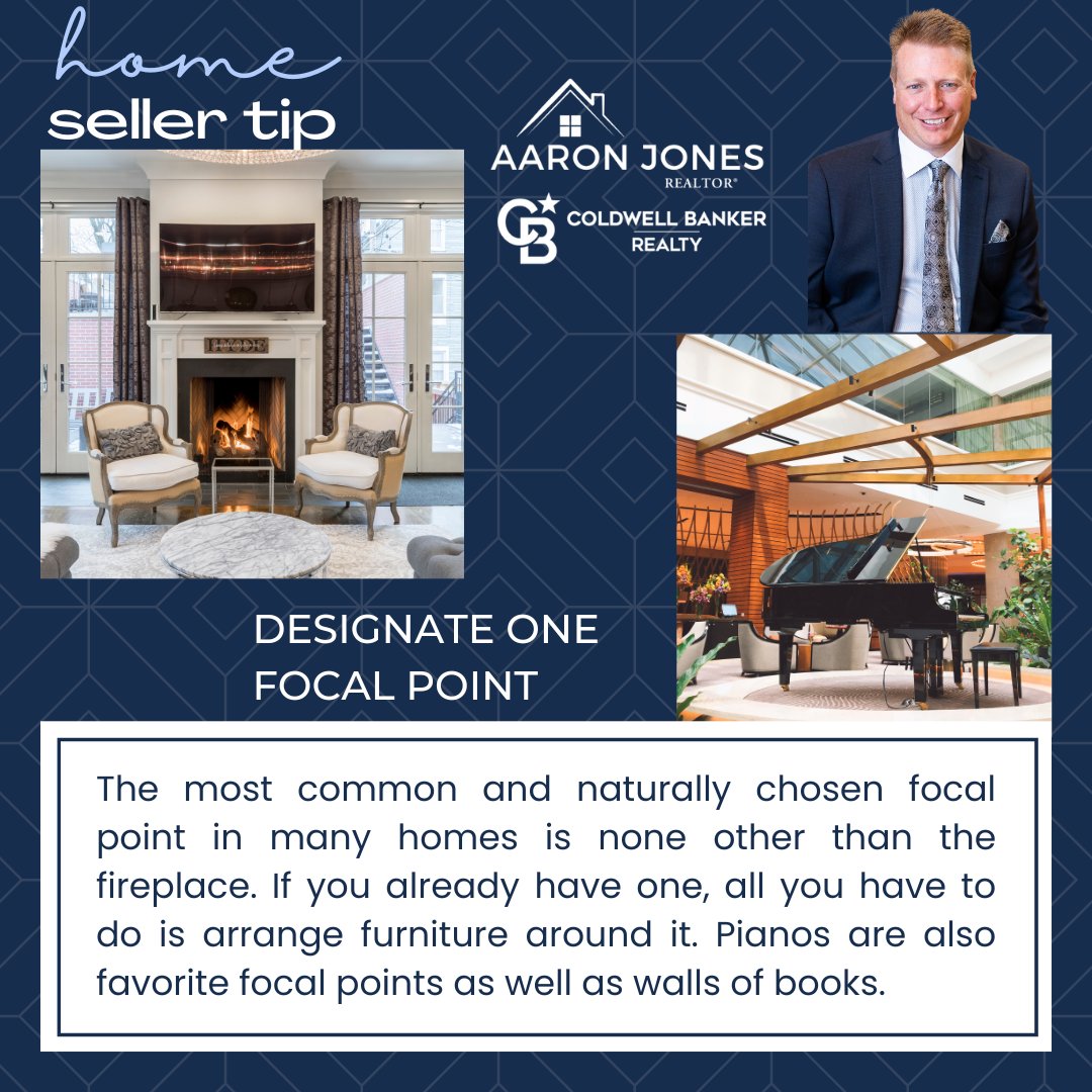 A focal point centers the room & provides purpose.
#homestagingtips #realtor® #homedecorideas