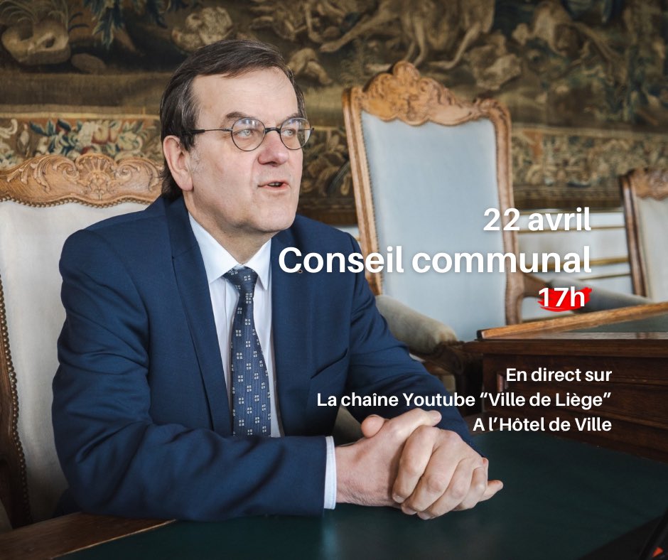 Willy_Demeyer's tweet photo. #conseilcommunal de Liège à 17h ! https://t.co/EbArBK8Xpd