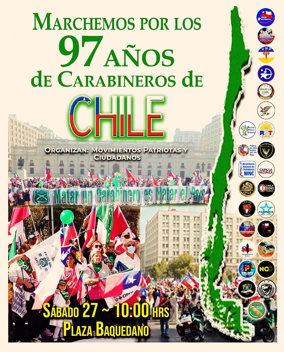 ❌️ TODOS CON ELLOS ‼️ CHILE 🇨🇱 PRESENTE @ClaudioCrespoG @Carabdechile