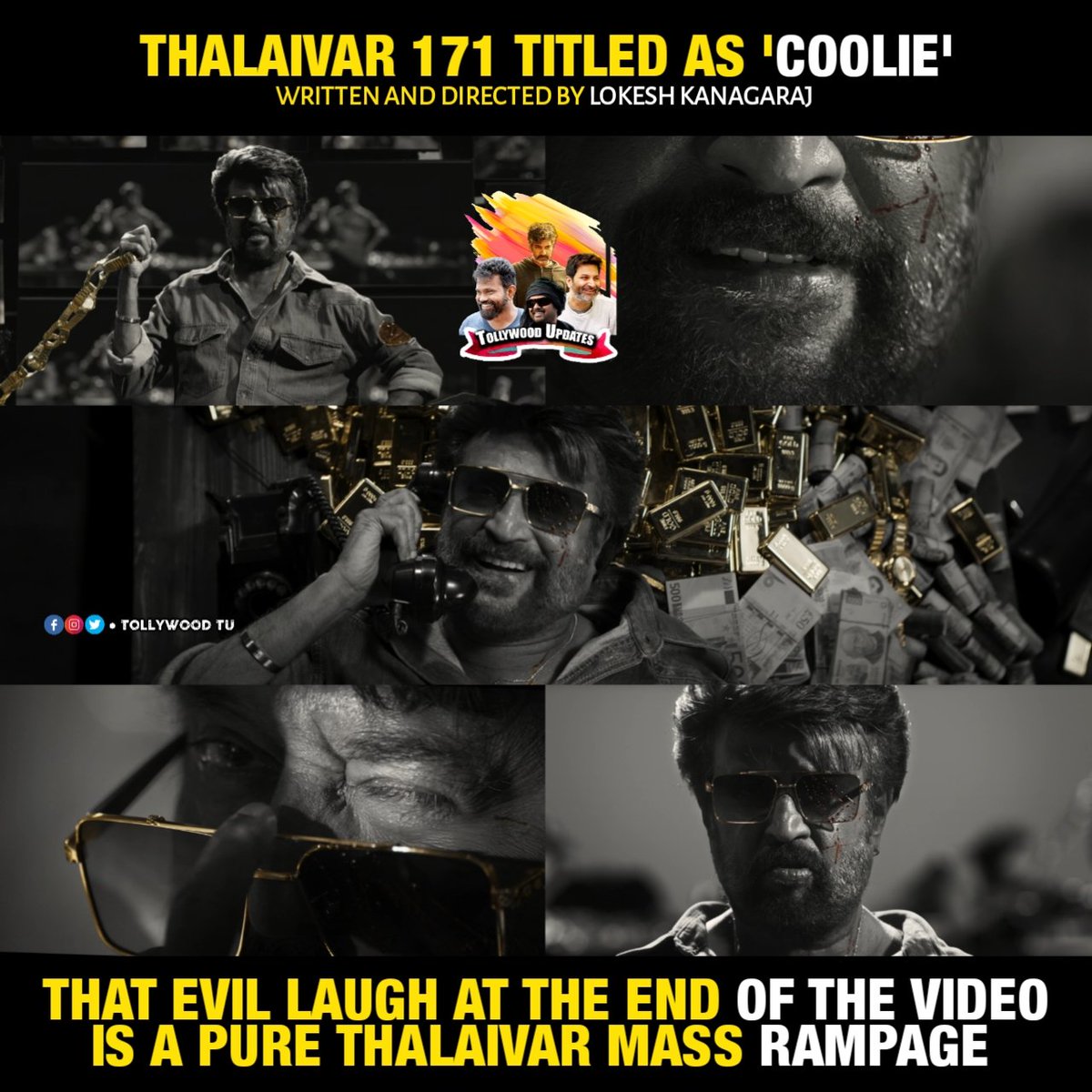 #Thalaivar171 title reveal video - youtu.be/vHk8tqbeq5o?si… #Coolie #Rajinikanth #LokeshKanagaraj #Anirudh