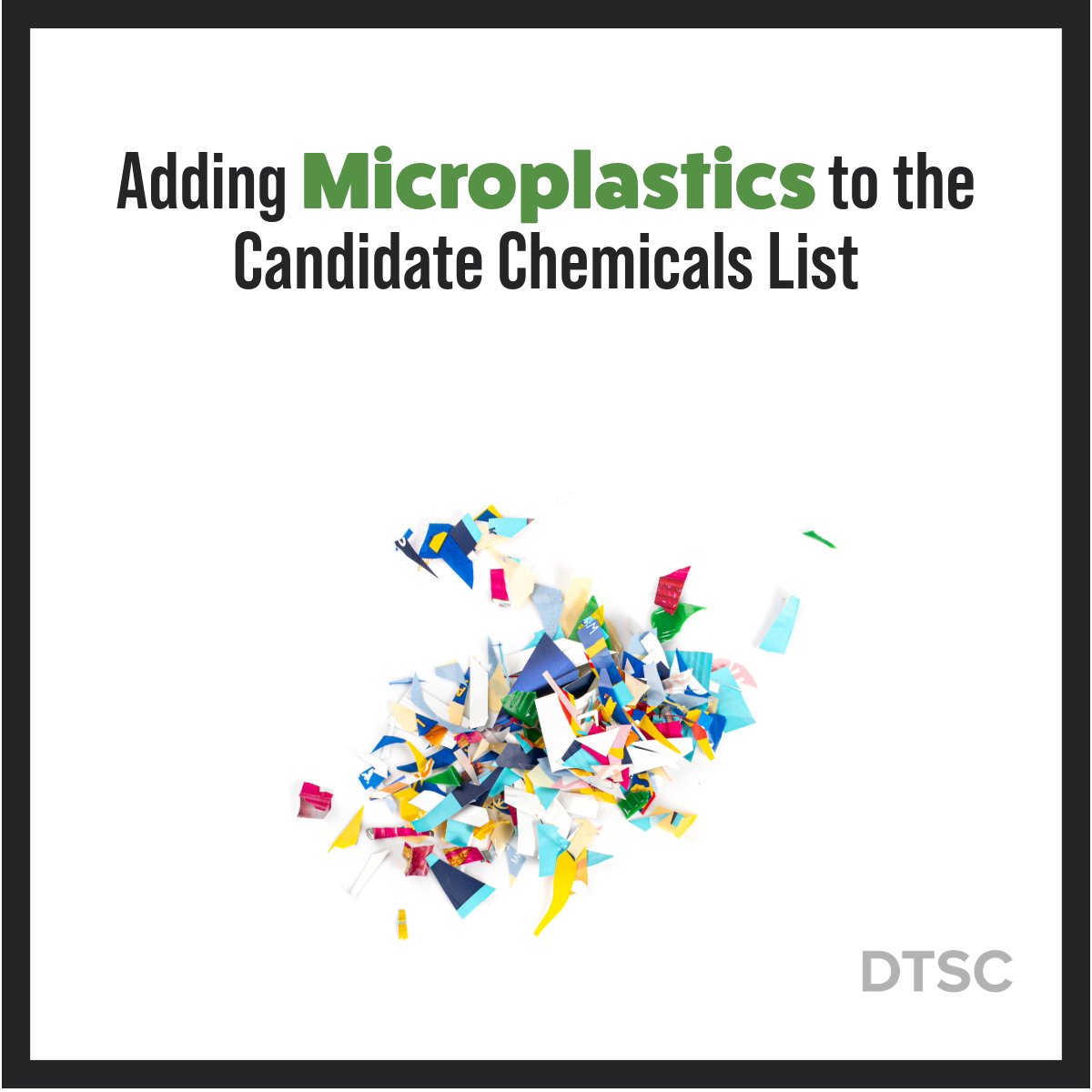 Tackling the mega issue of #microplastics: #DTSC proposes adding microplastics to its Candidate Chemicals List, allowing us to evaluate & potentially regulate consumer products that contain or can release microplastics to the environment. dtsc.ca.gov/scp/candidate-… #EarthDay