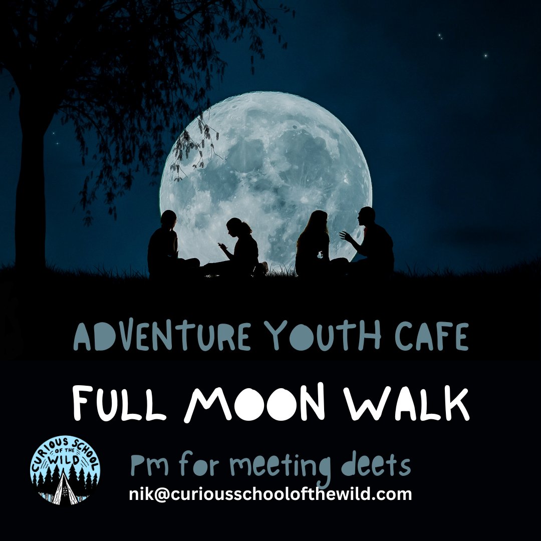 Full moon walk with Adventure Youth Cafe This is a youth group that meet in outdoor spaces in Bodmin in term time. It's free. With food. We always have food! #youth #outdoorlearning #access #povertyprooftheoutdoors #eatoutdoors #wildcookingeatingandsharing #experientiallearning
