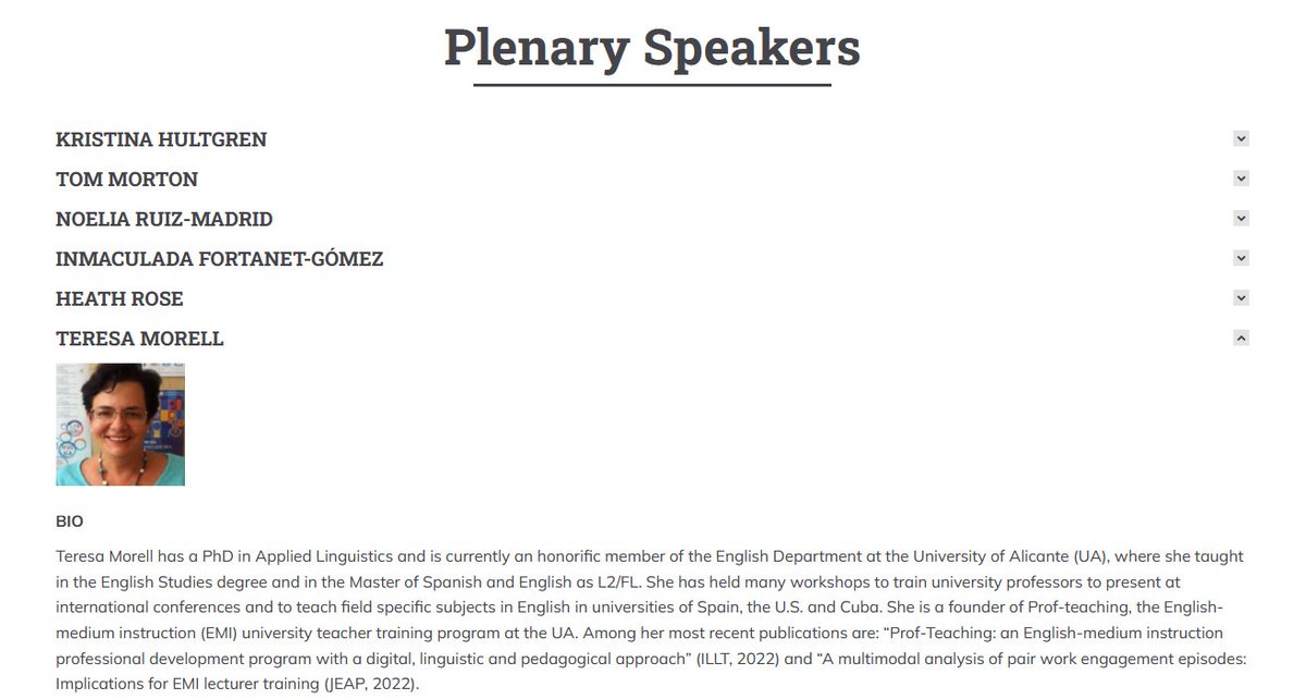 📢Our colleague Teresa Morell will participate as a keynote speaker at the 20th International <a href="/Laslab_ehu/">Laslab</a> Symposium: ENGLISH-MEDIUM INSTRUCTION IN MULTILINGUAL UNIVERSITIES, to be held in Vitoria-Gasteiz on July 5th, 2024. 

ℹ️More information: laslab.org/event/xx-simpo…