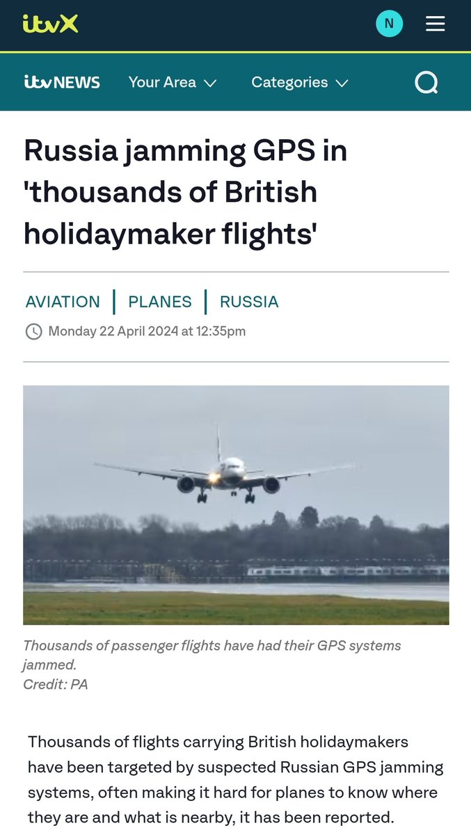 Russia jamming GPS in 'thousands of British holidaymaker flights' Russia is waging a relentless hybrid war against Western democracies. Part of that war is Brexit, which wouldn't have been inflicted on the UK without Russia's eager little helpers Nigel Farage and Arron Banks and…