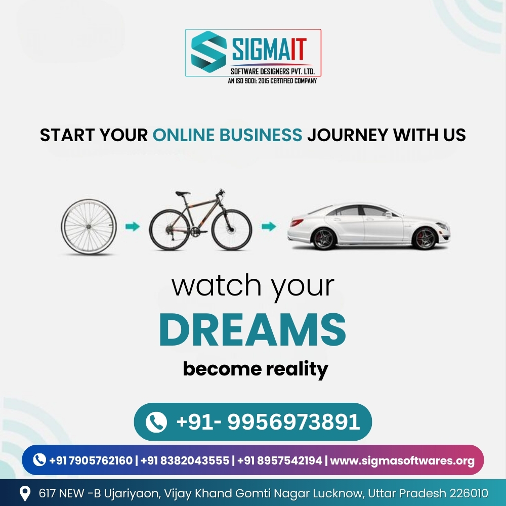 Start your online business journey with us and watch your dreams become reality.
Call now for a consultation!  +91 - 9956973891
#SigmaITSoftware #onlinebusiness #growbusiness