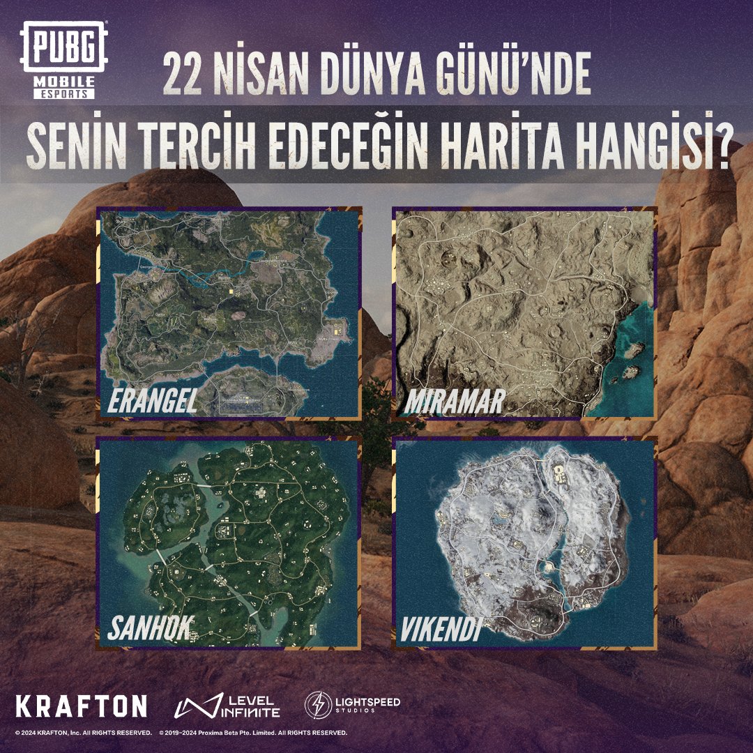 DÜNYANI SEÇ! 🌍 22 Nisan Dünya Günü’nde dünyamızı sen seçecek olsan hangisini seçerdin? 🤔 #PUBGMOBILE