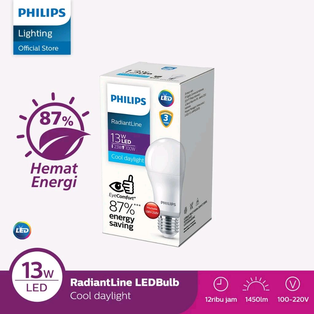 Cek Philips RadiantLine LEDBulb 13W 6500K Putih/Cool Daylight dengan harga Rp46.000. Dapatkan di Shopee sekarang! shope.ee/7pWjOFPLHo?sha…