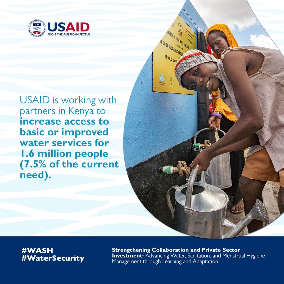 .@USAID integrates water and sanitation programs with programs focused on nutrition, agriculture, and health. #WaterSecurity #WASH @USAIDKenya