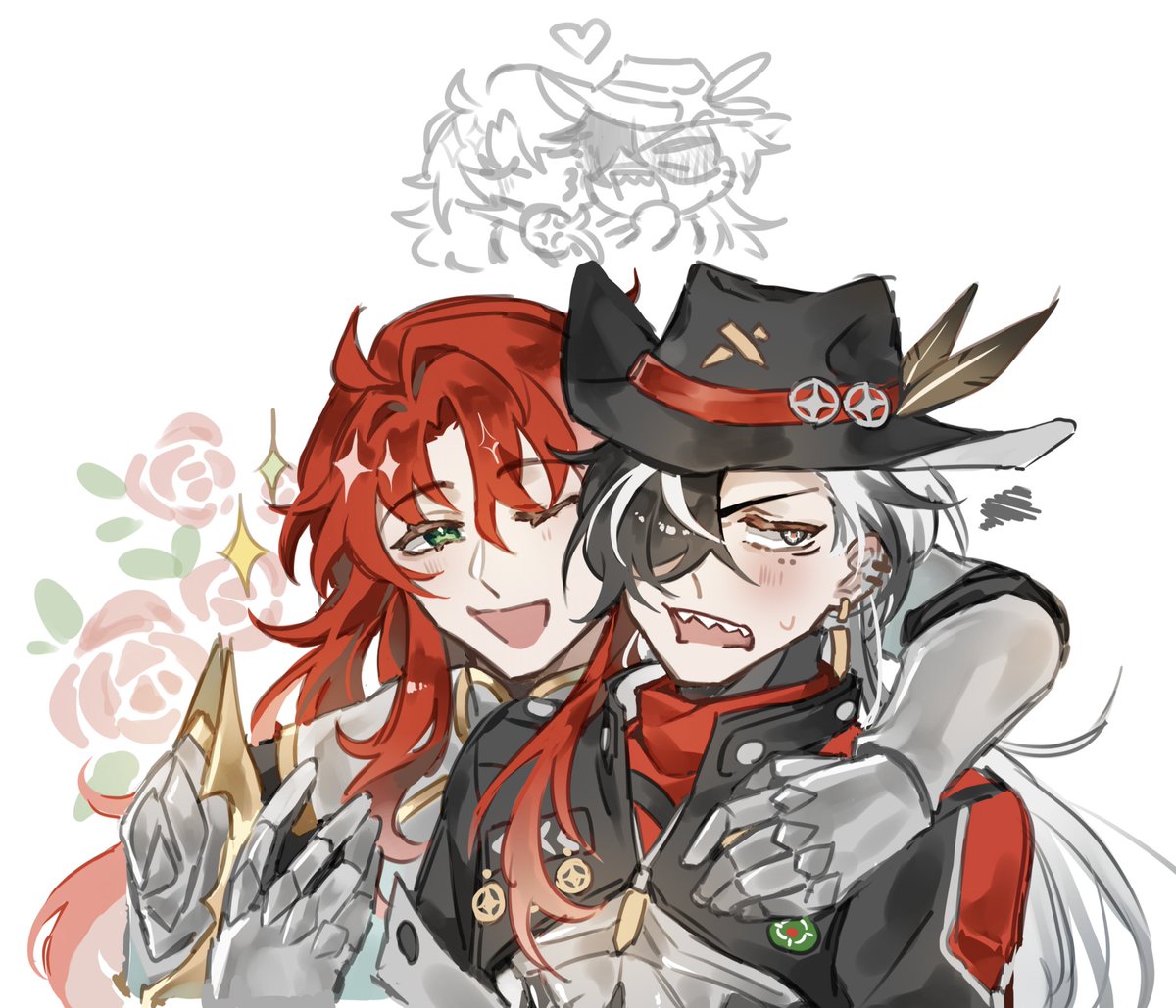 Cha_nomB's tweet photo. I don't know where came from... but i love this ship 🫶 🥀🪶 #Argenthill #HonkaiStaiRail https://t.co/wrlnBwMIwh