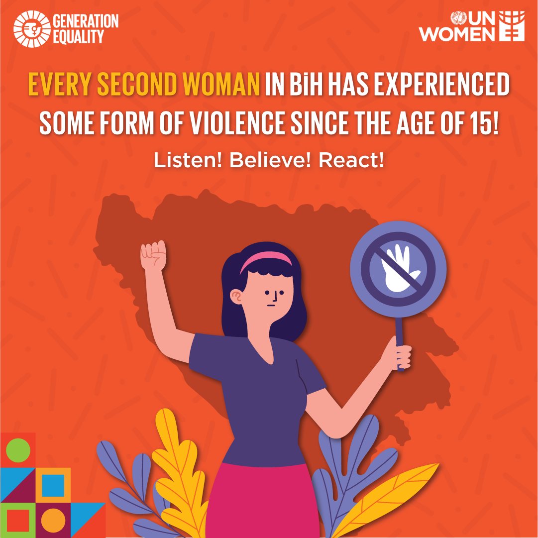 Data shows that half of the women in 🇧🇦 have experienced some form of violence since the age of 15, whether it's physical, psychological, sexual or economic violence.

Remember: violence is preventable. Join us in advocating against it.✊

#EndViolenceTogether #GenerationEquality