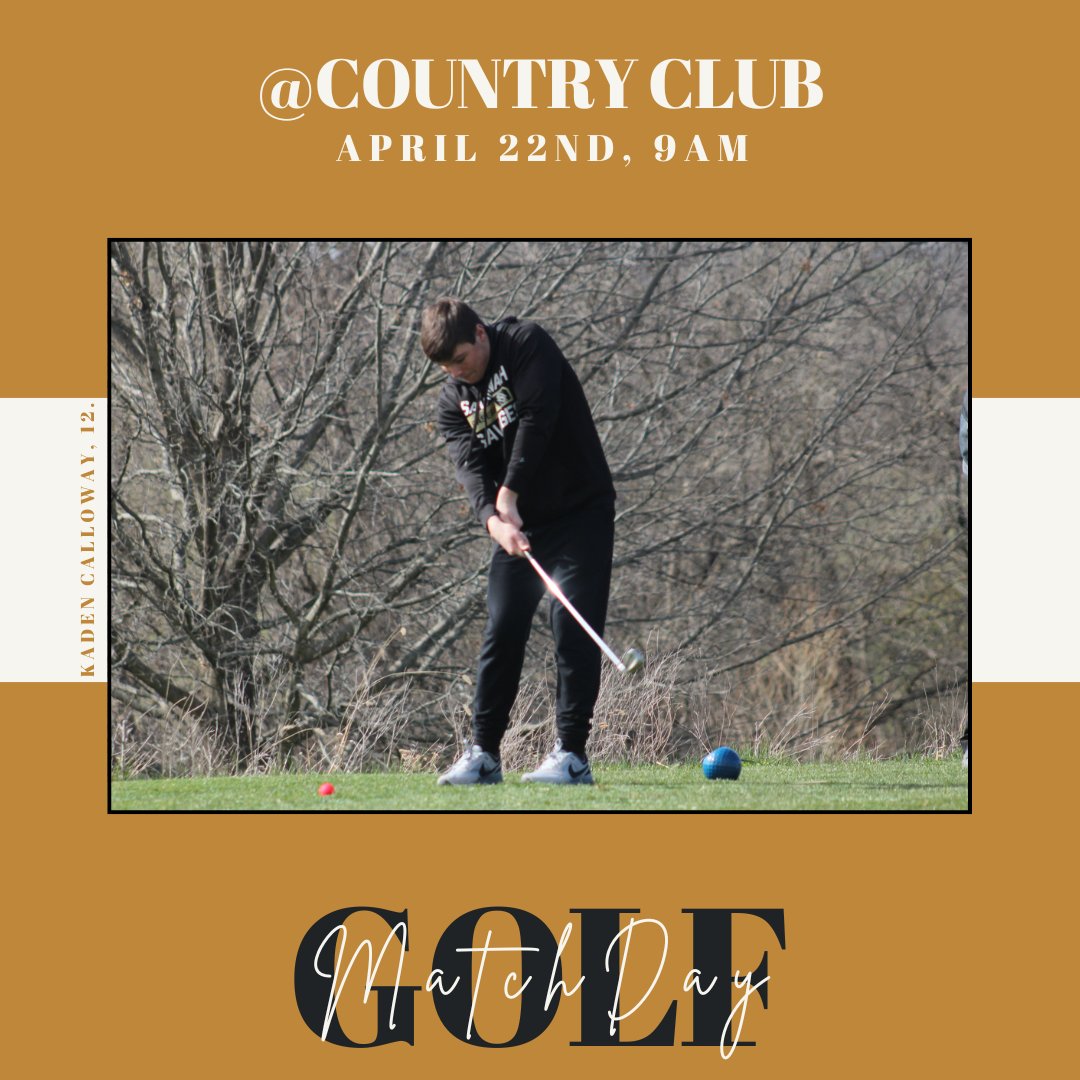 Tournament Time!! The Boys Golf team is competing at Country Club for their Tourney!!🖤💛⛳️  #goingforgold #chippingit #gooosavages