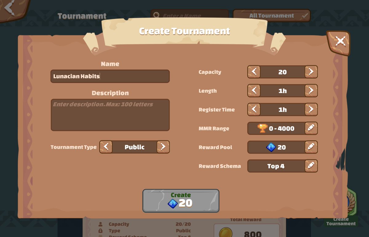Loving the new Private Tournament feature! I will start organizing private tournaments to reward Lunacians who consistently complete their daily tasks on the Bounty Board. Keep an eye on your email! 👀