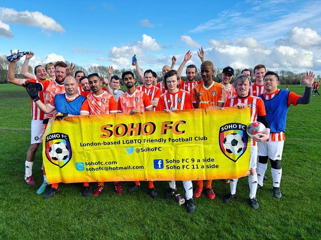 Football training this Wednesday 7pm at Regent’s Park. Pub social after. New players welcome. Get in touch if you would like to come training ⚽️🏳️‍🌈🏳️‍⚧️
