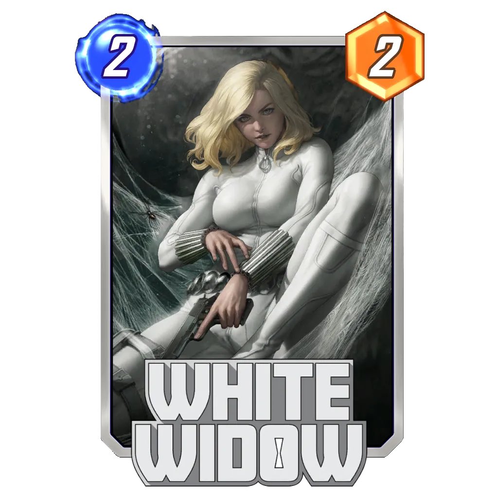 White Widow arrives in Marvel Snap tomorrow!

Every Tuesday I release the Scouting Report covering unique and diverse lists using the new card.

If you have a list and would like to be featured (free exposure babyyy) let me see what you’ve cooked up! 

Happy Snapping 😁