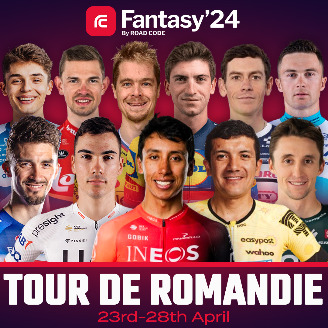 The Tour de Romandie is around the corner! Who’s in your Fantasy’24 team? 🤩 Pick your riders now: goto.roadcode.cc/xfan24 🔗 It’s free to play and there are great prizes to be won, including signed jerseys 🙌