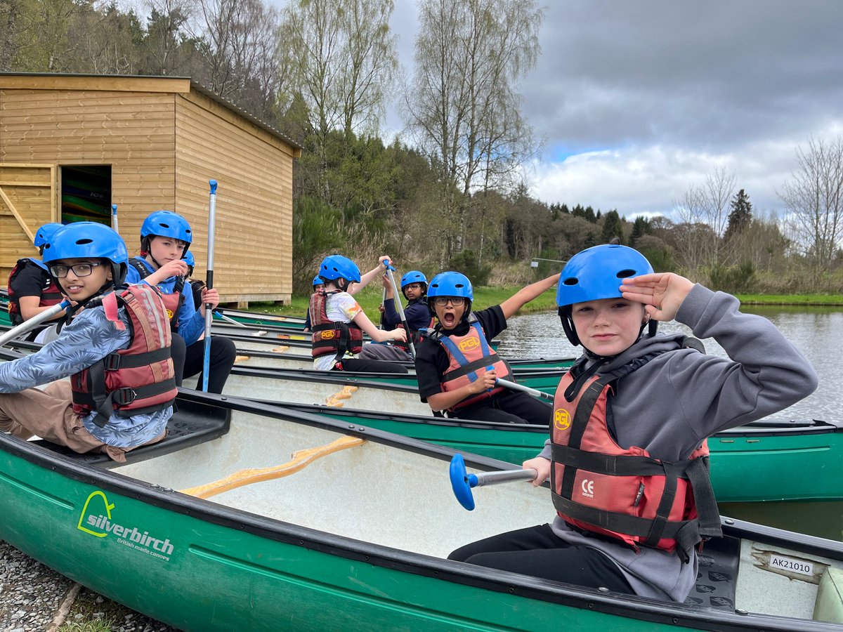 Group 3 enjoying canoeing this afternoon.
