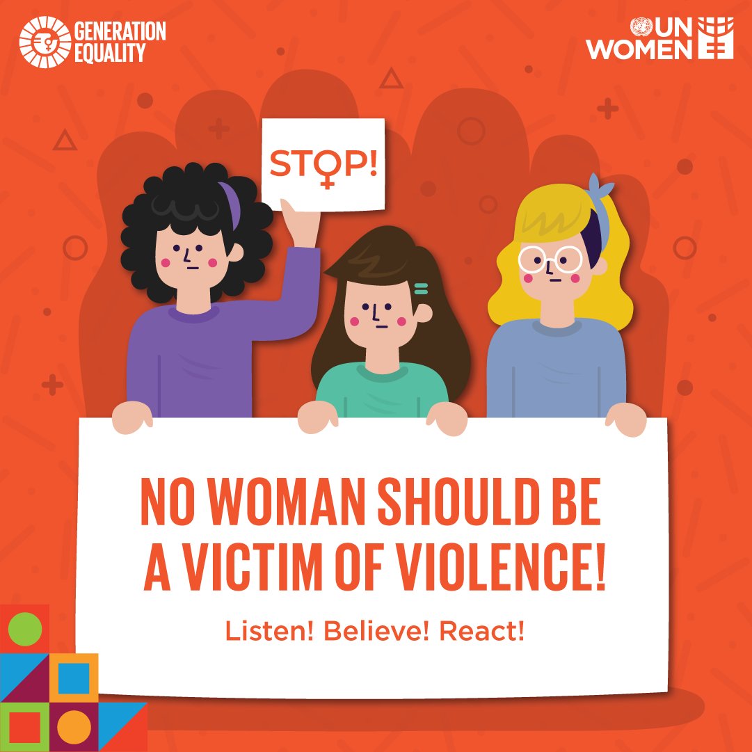 Report violence❗Stand against femicide & all forms of violence against women & girls❗

All women must be ensured the right to live their lives without the fear of violence❗

#EndViolenceTogether #GenerationEquality