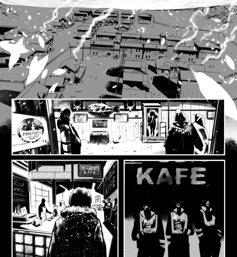 Little preview of BLOW AWAY #2. Things get really moody and noiry as we head into the small hamlet of Pangnirtung. Out May 22nd!