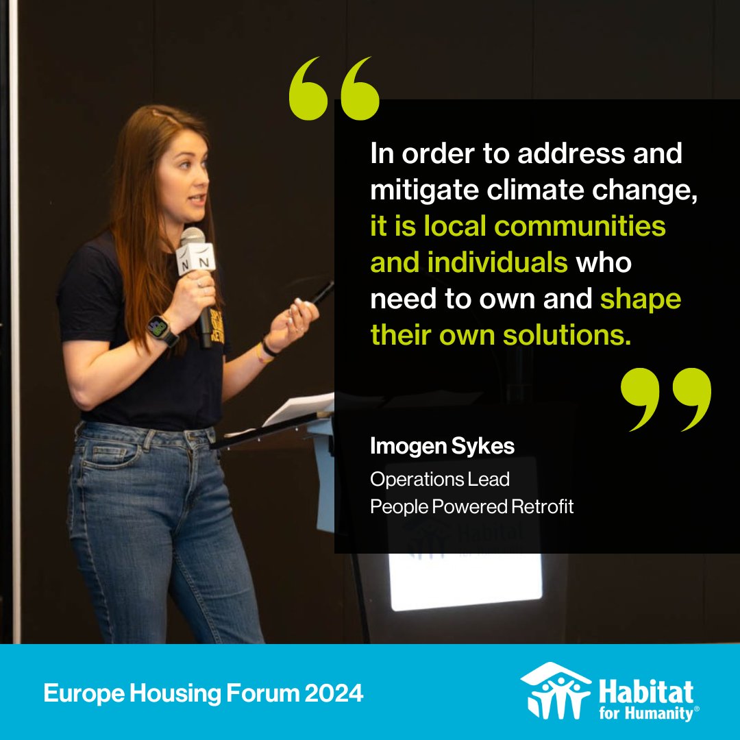 Habitat for Humanity Europe & Middle East (@habitat_eme) on Twitter photo As <a href="/ImoSykes/">Immy Sykes</a> from <a href="/PeopleRetrofit/">People Powered Retrofit (INACTIVE)</a> shared at #EuropeHousingDay, the power to combat climate change lies within our local communities. What actions are you taking in your community to drive change? Join us in empowering individuals to create sustainable solutions. #CommunityAction As <a href="/ImoSykes/">Immy Sykes</a> from <a href="/PeopleRetrofit/">People Powered Retrofit (INACTIVE)</a> shared at #EuropeHousingDay, the power to combat climate change lies within our local communities. What actions are you taking in your community to drive change? Join us in empowering individuals to create sustainable solutions. #CommunityAction