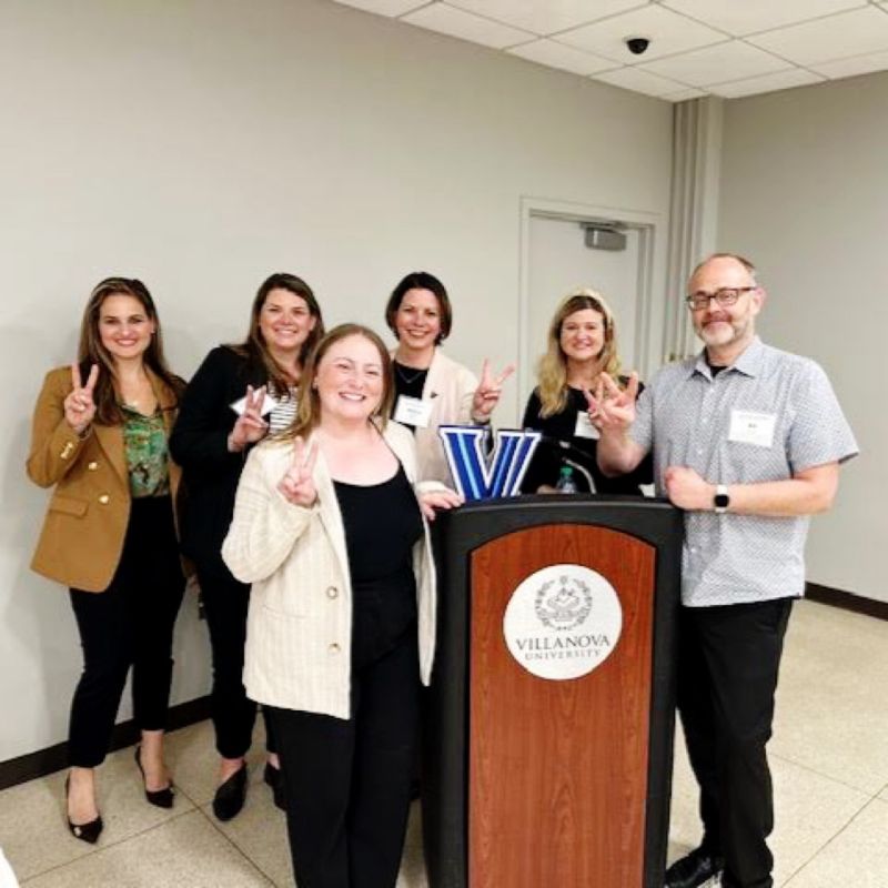 We're incredibly proud of our team members who take the time to mentor and teach the next generation of #publicrelations professionals! Thanks to @Sam_Marinelli and all the other @VillanovaU alumni who shared their #PR career insights during their panel discussion.