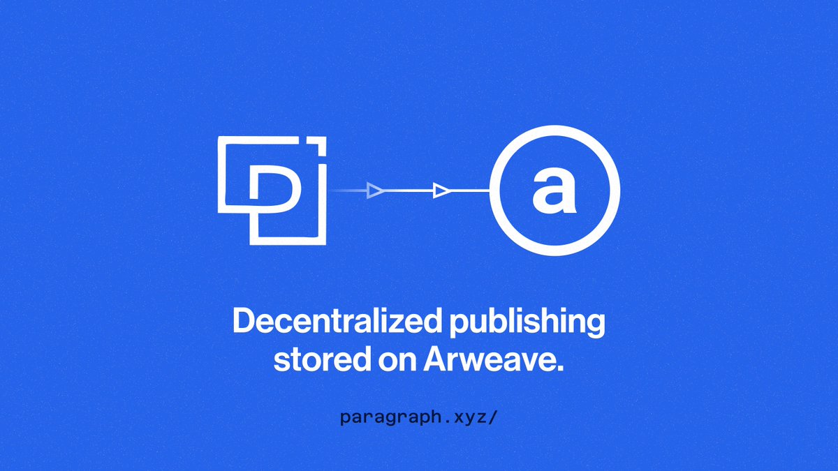 Decentralized publishing with full ownership of your media. How does that sound? Oh yeah, and you can store your posts permanently on #Arweave. A look into what @paragraph_xyz is doing. 🧵