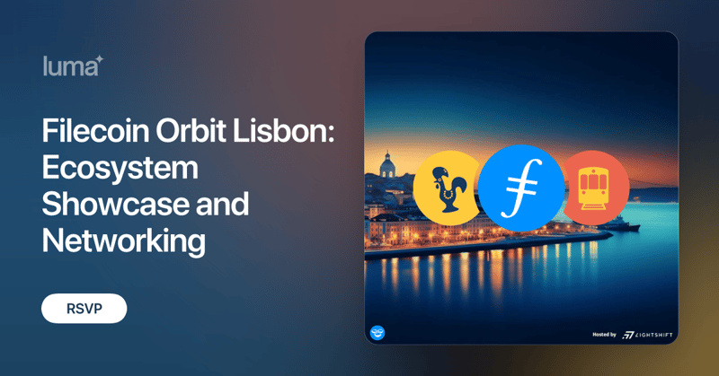 ✨Filecoin Orbit Lisbon✨ 🔎 The Filecoin Orbit Community Program is a group of volunteer Ambassadors who host Filecoin meetups and hackathons, publish educational materials about Filecoin, and build software using Filecoin, IPFS, or FVM. 1/2 🧵