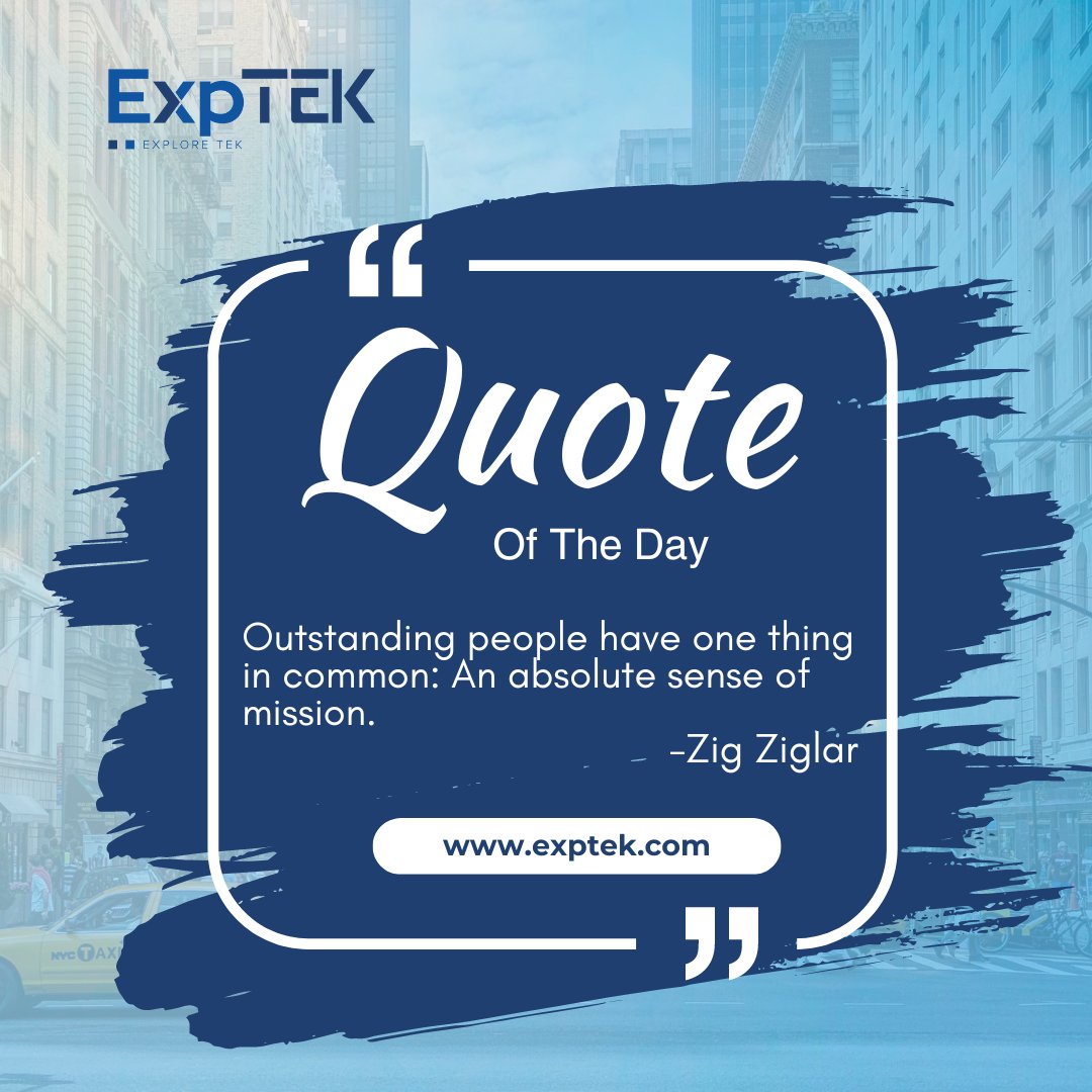 Outstanding people have one thing in common: An absolute sense of mission.
-Zig Ziglar
#mondaymotivation #motivationmonday #employeemotivation