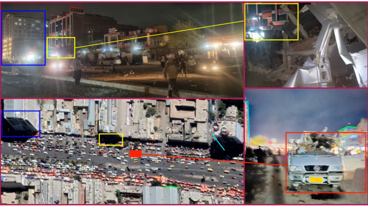 Afghan Witness investigators geolocated images showing the aftermath of an explosion targeting minibus carrying civilians. #OSINT 

The attack took place on 20 April 2024 on Police District 6 of Kabul, a #Hazara majority area, and has been claimed by #ISKP.

34.507699, 69.117101