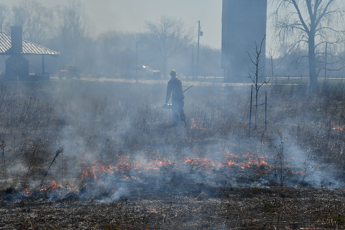 Celebrating #EarthDay! 🌎 We recently took part in a prescribed prairie burn with students from Fox Valley Technical College. Prairie burns are done to keep soil healthy and improve native plant composition. Learn more about our conservation efforts: bit.ly/2X5rohR