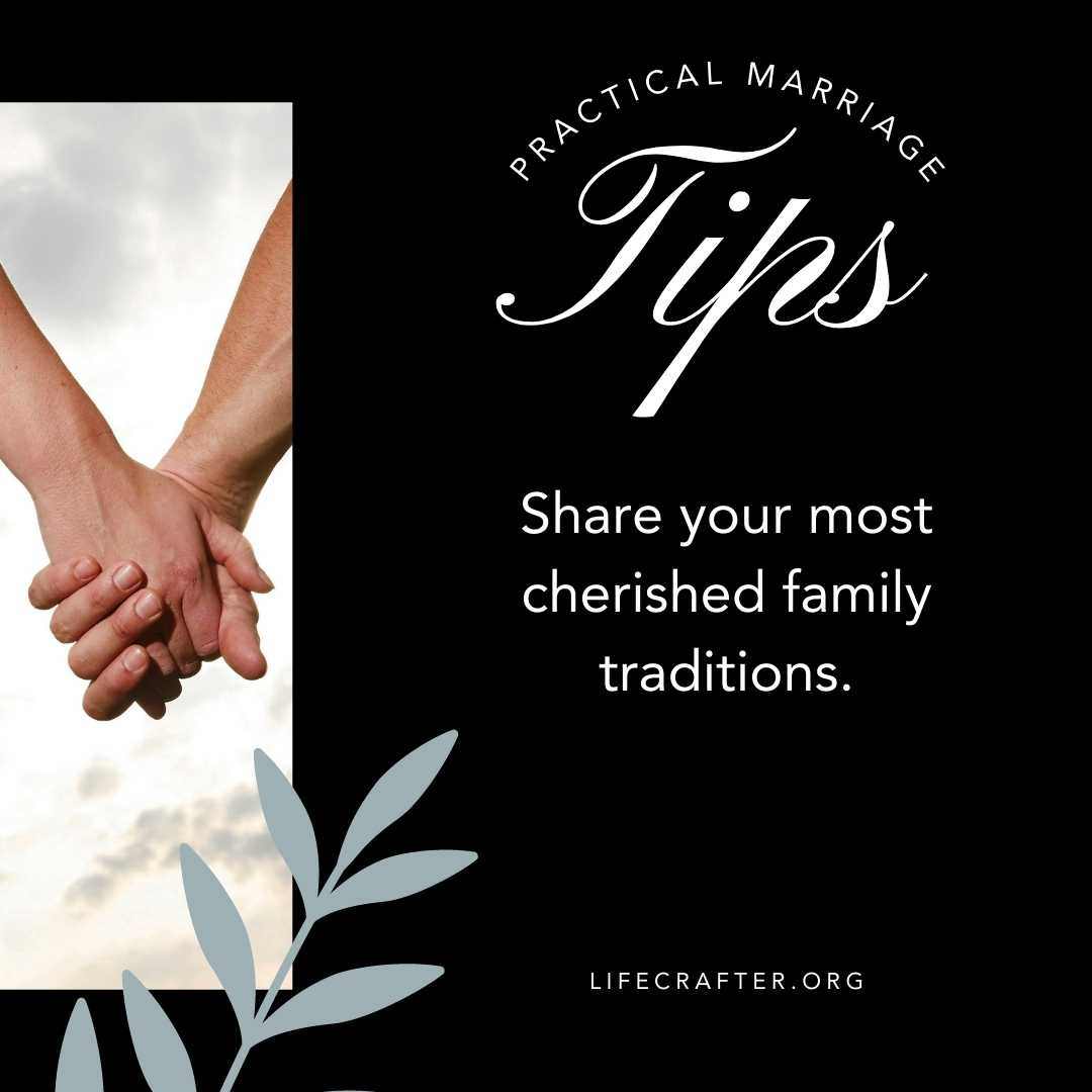 Want a better marriage? Try this! You can take what you love and make it part of your traditions. Let us know some of your favorite traditions!
#loveworthrisking #lifecrafter #bettermarriage #familytraditions #mondaymarriagetips