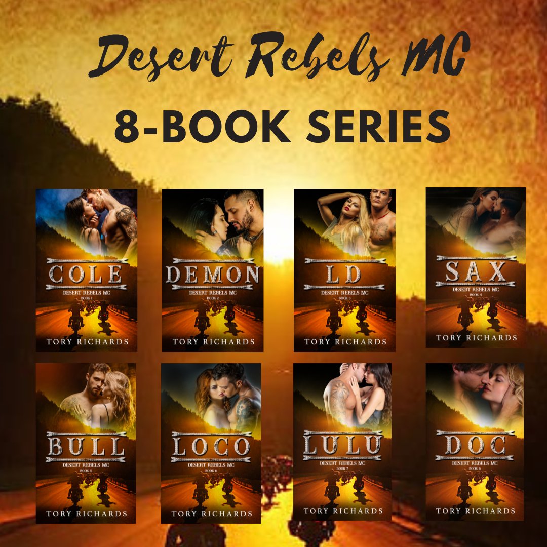 .@ToryRichards
Start a new MC romance series with a free copy of Cole, book 1 Desert Rebels MC!
amzn.to/4aZaCrr 
#romanticsuspense #romancebooks #romanceseries #amazonkindle #freeebook #bookworms