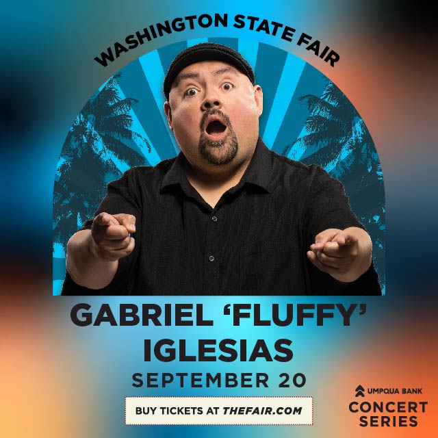 Get ready for a night of laughs when we welcome Comedian @fluffyguy, Sept. 20 as part of our @umpquabank Concert Series. Pre-sale starts Wed. 4/24, general on-sale Fri. 4/26. Join our free E-Club for early ticket access. thefair.com/activities/gab… #partybigwa #musicmonday