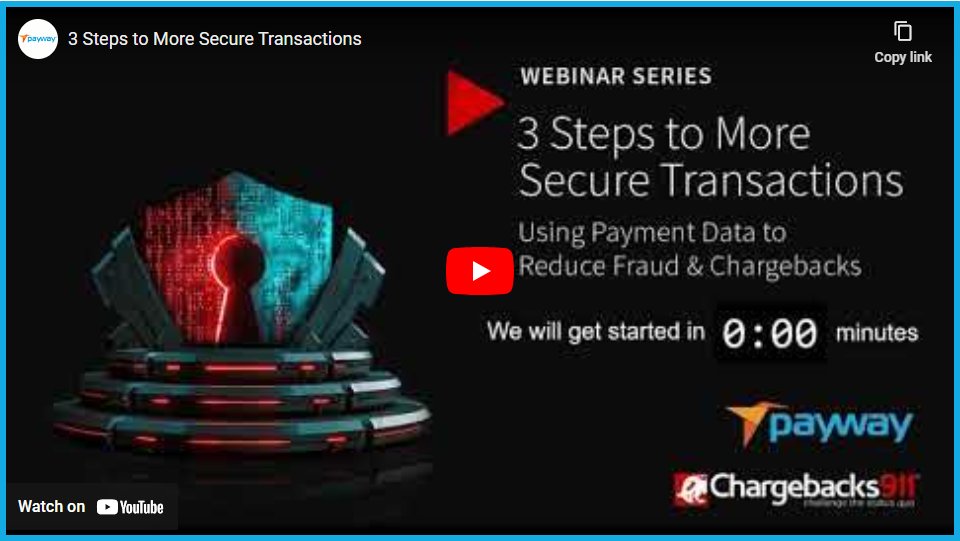 Check out our latest webinar with @Chargebacks911 on securing transactions! Learn about PCI compliance, token safeguarding, and methods to ensure customer authenticity for a seamless checkout experience. bit.ly/3JoJcih
#securepayments #chargebacks #paymentgateway