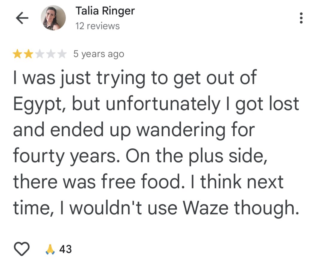 TaliaRinger's tweet photo. In honor of Passover, I'd like to share my Google Maps review of the Sinai Peninsula from five years ago https://t.co/WlWcU1533N