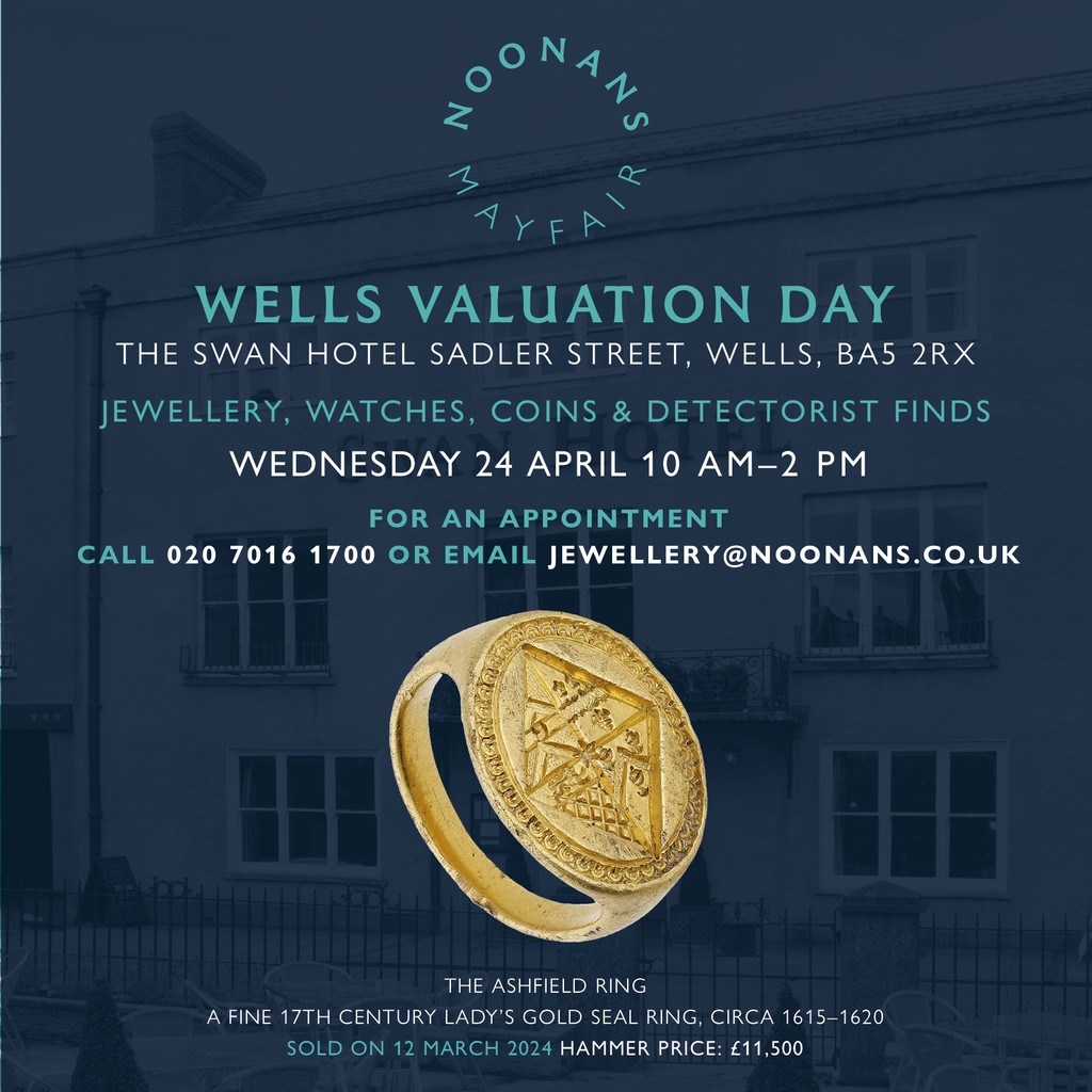 THIS WEEK! #JEWELLERY #WATCHES #COINS #DETECTORISTFINDS #VALUATIONDAY #WELLS Swan Hotel, Sadler Street, Wells. Somerset BA5 2RX Wednesday, April 24, 2024 10 am - 2pm Please ring for an appointment noonans.co.uk/news-and-event…