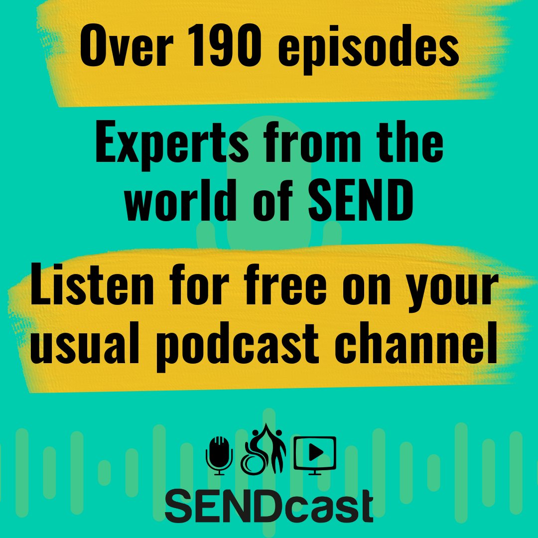 Covering all topics in the world of SEND, from Autism to ADHD, PMLD to puberty, SENCOs to Self Regulation, even haircuts! 🤩 Tune in to hear from our wonderful experts 🎧 ow.ly/la8X50R4bGN #sendmatters #podcast #sendcast