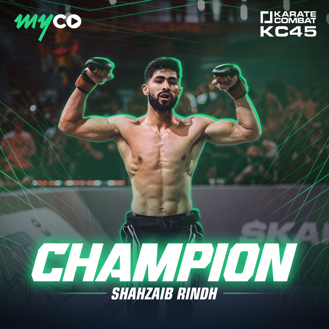 Congratulations to Shahzaib Rindh for defeating Rana Singh of India in Karate Combat 45! He keeps his streak going at 5-0! 🥋🎉 #KarateCombat #ShahzaibRindh