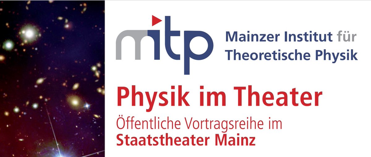 JETZT KARTEN SICHERN: 'Beben in der Raumzeit: Mit #Gravitationswellen von Schwarzen Löchern bis zum #Urknall' - in der Reihe '#PhysikImTheater' am 1.6.2024 👉 mitp.uni-mainz.de/physik-im-thea… // Tickets ab sofort unter 👉 ticket.staatstheater-mainz.de/eventim.websho… #Astronomie #Pulsare #Universum #Physik