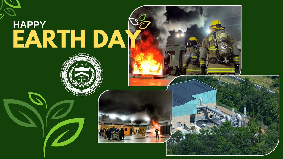 On #EarthDay, we reiterate our commitment to designing environmentally safe facilities. ATF's Fire Research Lab has an extensive fire safety suppression system that cleans exhaust air before releasing it, eliminating polluting the air. More at atf.gov/laboratories/f…. #WeAreATF